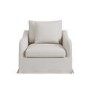 Cream Fabric Slipcover Armchair - Eliza