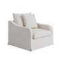 Cream Fabric Slipcover Armchair - Eliza
