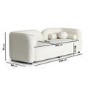 ALMOST PERFECT - Cream Boucle Curved 3 Seater Cloud Sofa - Elma
