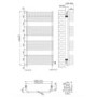 Brass Curved Towel Radiator 1000 x 500mm - Ember