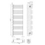 Brass Curved Towel Radiator 1530 x 600mm - Ember
