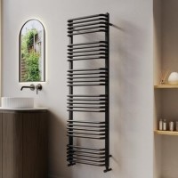 Black Curved Towel Radiator 1530 x 500mm – Ember