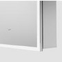 Single Door Chrome Bathroom Mirror Cabinet with Lights Demister & Shaver Socket 500 x 800mm - Empire