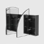 Triple Door Black Bathroom Mirror Cabinet with Lights Demister & Shaver Socket 1200 x 690mm - Empire