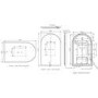 Arched Black Backlit Heated Bathroom Mirror with Lights 500 x 800mm - Empire