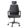 Ergonomic Black Faux Leather High Back Swivel Office Chair - Emmanuel