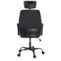 Ergonomic Black Faux Leather High Back Swivel Office Chair - Emmanuel