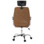 Ergonomic Brown Faux Leather High Back Swivel Office Chair - Emmanuel