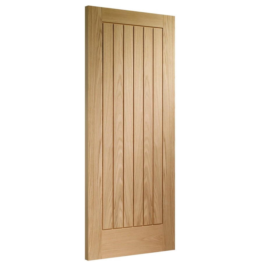 Internal Oak Cottage FD30 Fire Door - Unfinished - 1981 x 762 x 44mm - Suffolk Essential - XL Joinery