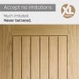 Internal Oak Cottage FD30 Fire Door - Unfinished - 1981 x 762 x 44mm - Suffolk Essential - XL Joinery