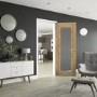 Internal Oak Fully-Glazed Door with Clear Glass - Pre-Finished - 2032 x 813 x 35mm - Palermo Essential - XL Joinery