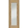 Internal Oak Fully-Glazed Door with Clear Glass - Pre-Finished - 2032 x 813 x 35mm - Palermo Essential - XL Joinery