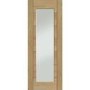 Internal Oak Fully-Glazed Door with Clear Glass - Pre-Finished - 2040 x 726 x 40mm - Palermo Essential - XL Joinery