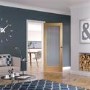 Internal Oak Fully-Glazed Cottage Door with Clear Etched Glass - Pre-Finished - 1981 x 711 x 35mm - Suffolk Essential - XL Joinery