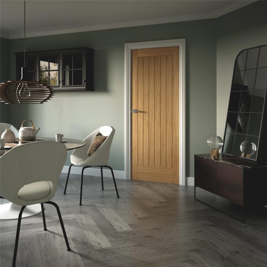 Internal Oak Cottage FD30 Fire Door - Pre-Finished - 1981 x 762 x 44mm - Suffolk Essential - XL Joinery