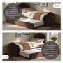 Brown Velvet Single Guest Bed with Trundle - Elsie