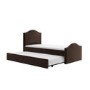 Brown Velvet Single Guest Bed with Trundle - Elsie