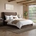 Chocolate Brown Velvet Double Ottoman Bed with Cushioned Headboard - Frida
