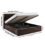 Chocolate Brown Velvet Super King Ottoman Bed with Cushioned Headboard - Frida