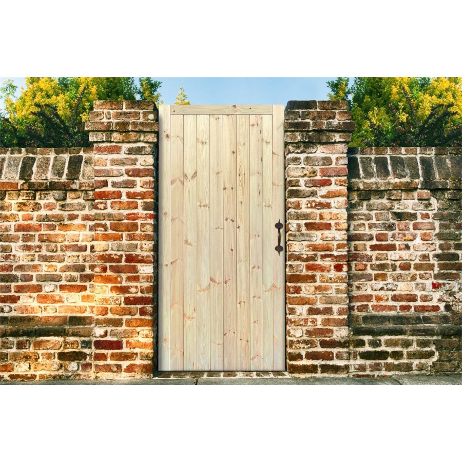 Wooden Pine Framed Ledged & Braced Garden Gate - Unfinished 1981 x 762 x 44 mm - XL Joinery