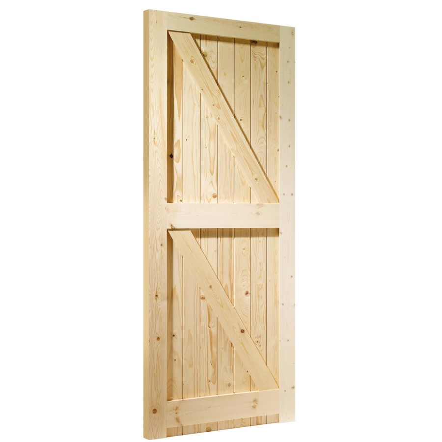 Wooden Pine Framed Ledged & Braced Garden Gate - Unfinished 1981 x 838 x 44 mm - XL Joinery
