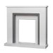 Adam Milan Fireplace in Pure White & Grey 39 Inch - Surround Only