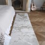 Beige Runner Rug with Marble Effect - 240 x 66 cm - Aurora
