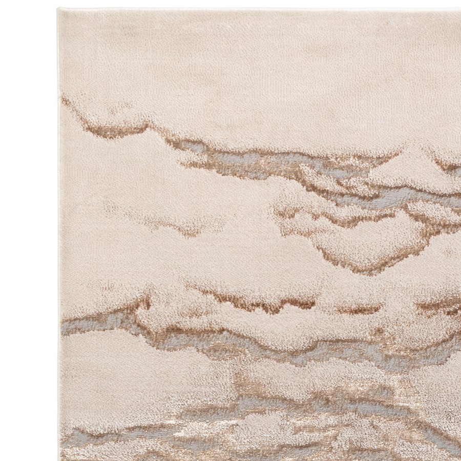 Large Beige Rug with Marble Effect - 290 x 200 cm - Aurora