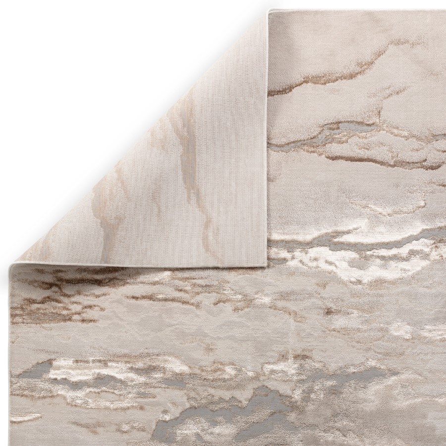 Large Beige Rug with Marble Effect - 290 x 200 cm - Aurora