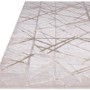Large Beige Rug with Gold Scoring - 290 x 200 cm - Aurora