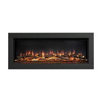 Be Modern Flare Avella Grande Black Inset Electric Media Wall Fireplace 45 Inch