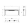 Be Modern Flare Avella Grande Black Inset Electric Media Wall Fireplace 45 Inch