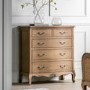 Oak French Chest of 5 Drawers - Chic - Caspian House