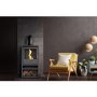 Bioethanol Wood Burning-Style Flueless Stove with Log Store - OKO S1