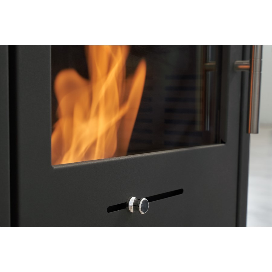 Bioethanol Wood Burning-Style Flueless Stove with Log Store - OKO S1