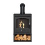 Bioethanol Wood Burning-Style Flueless Stove with Log Store - OKO S2