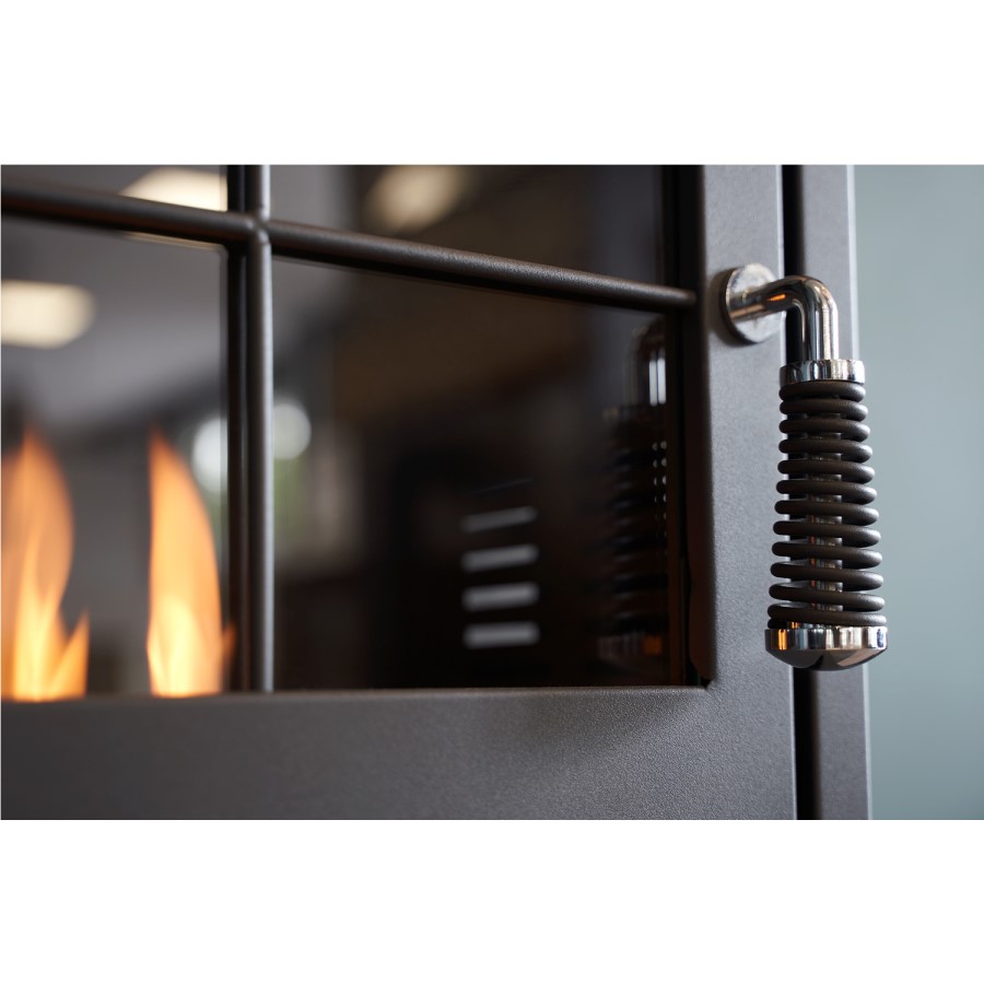 Bioethanol Wood Burning-Style Flueless Stove with Log Store - OKO S2