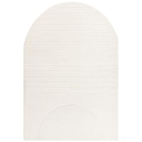 Curved Cream Rug - 230 x 160 cm - Dome - Olsen
