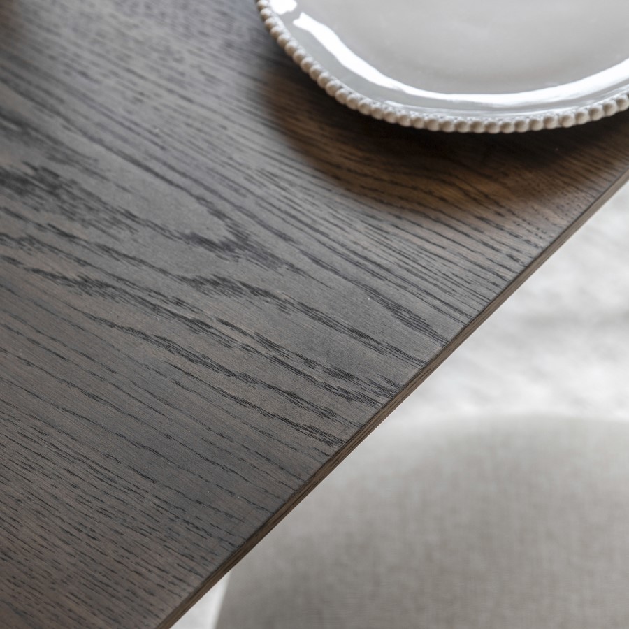 ONLY OPENED - Siya Small Square Smoked Dining Table - Caspian House