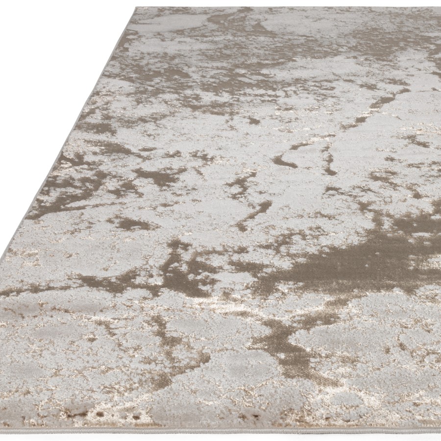 Large Beige Rug with Marble Effect - 340 x 240 cm - Strata - Aurora