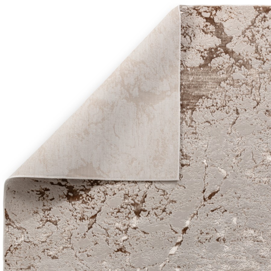 Large Beige Rug with Marble Effect - 340 x 240 cm - Strata - Aurora
