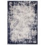 Large Distressed Navy Rug - 290 x 200 cm - Border - Kuza