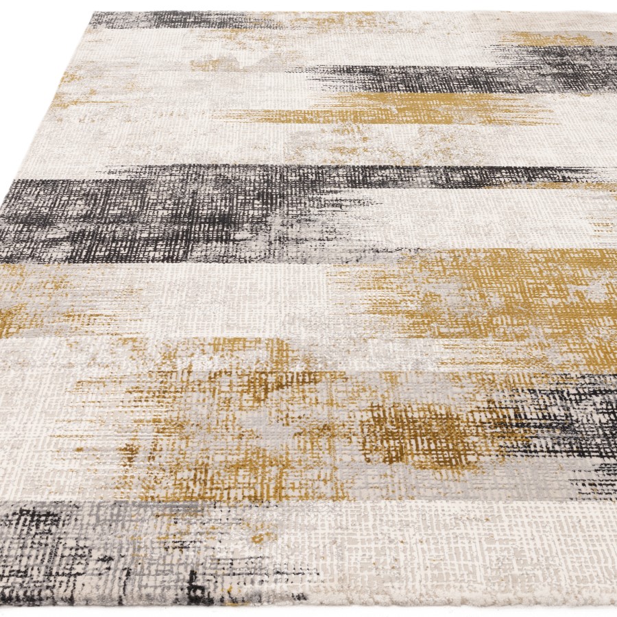 Abstract Gold Rug - 170 x 120 cm - Kuza