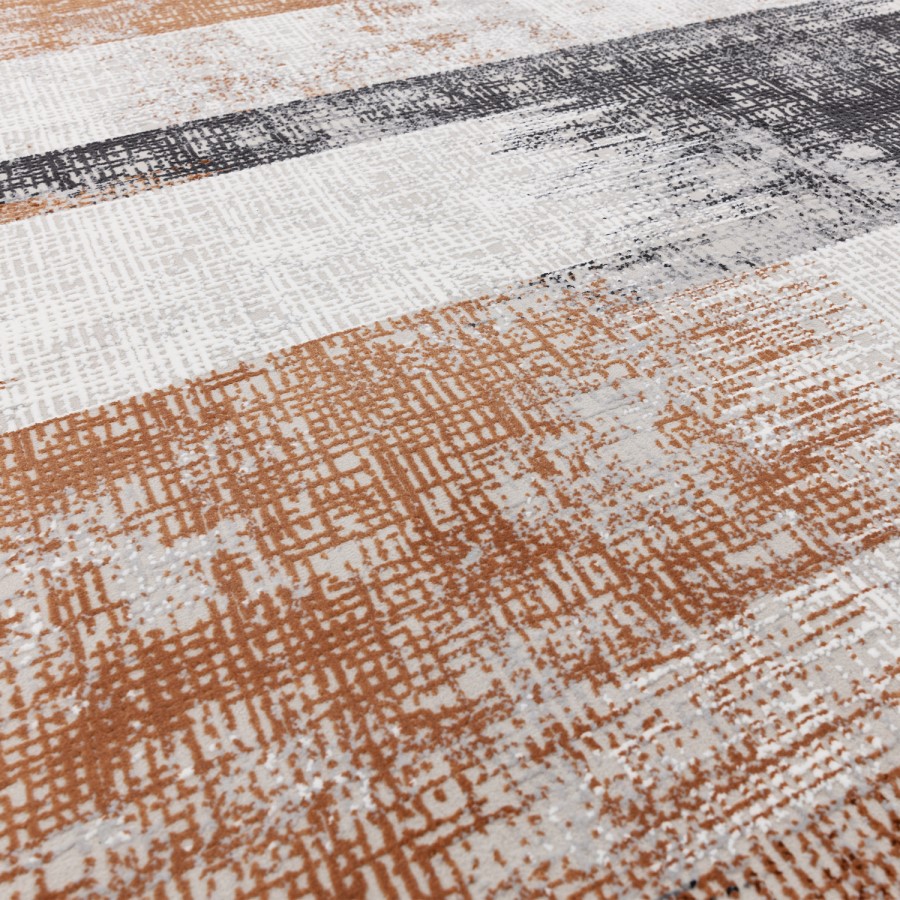 Abstract Terracotta Rug - 170 x 120 cm - Kuza