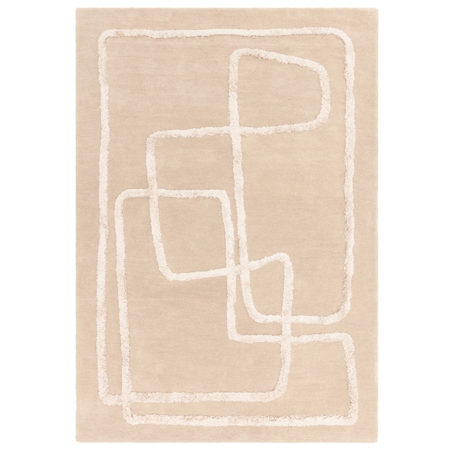 Beige Rug with Abstract Lines - 170 x 120 cm - Infinity - Matrix