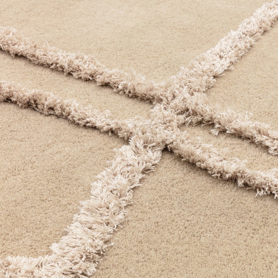 Beige Rug with Abstract Lines - 170 x 120 cm - Infinity - Matrix