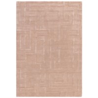 Hand Carved Geometric Blush Rug - 230 x 160 cm - Maze