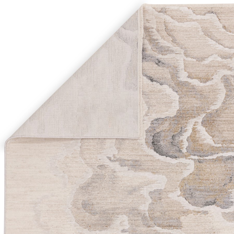 Large Abstract Cream Rug - 300 x 200 cm - Setas - Seville
