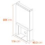 Prebuilt Media Wall with Bioethanol Log Burner-Style Fireplace - Acantha OKO S1