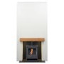 Prebuilt Media Wall with Bioethanol Log Burner-Style Fireplace - Acantha OKO S1